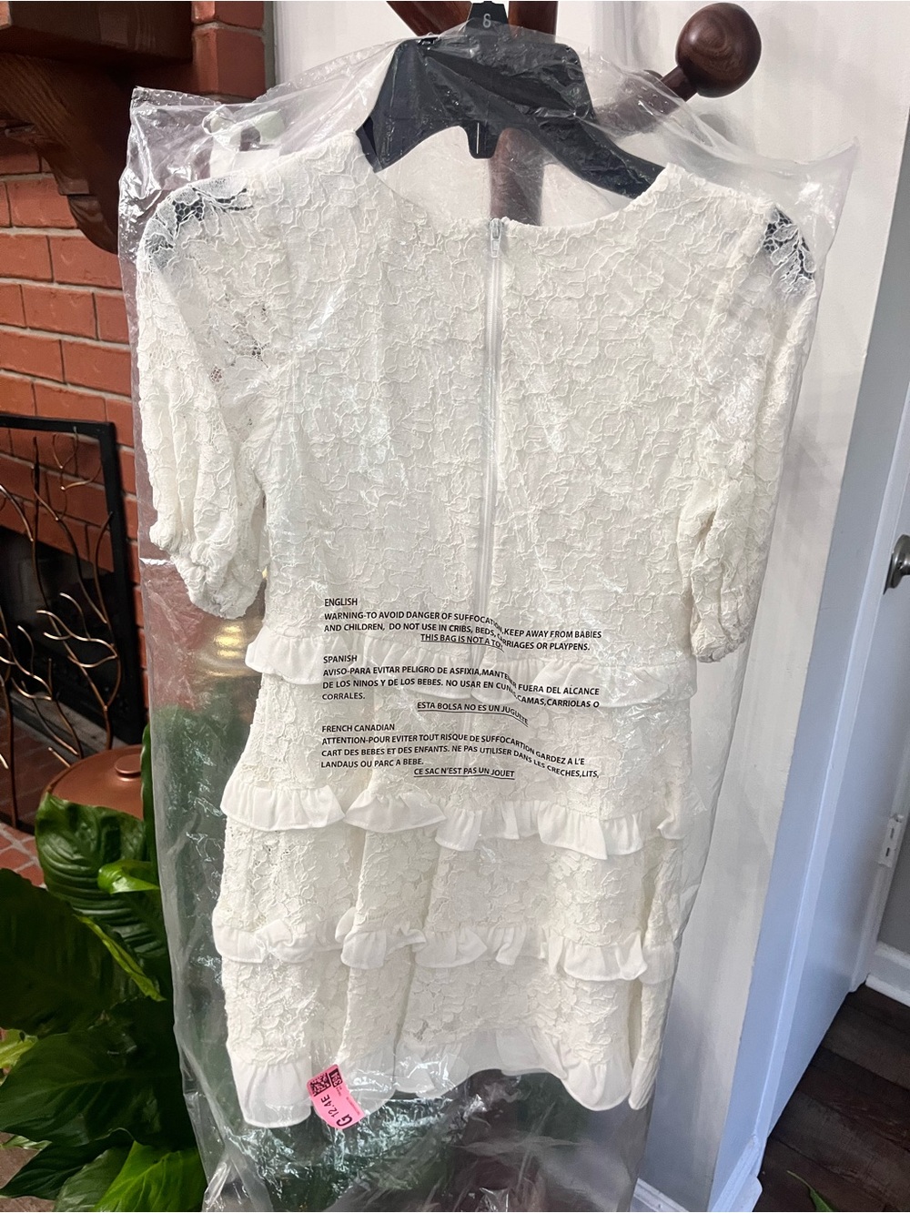 GB girls White Lace Ruffle Dress - Picture 5 of 5